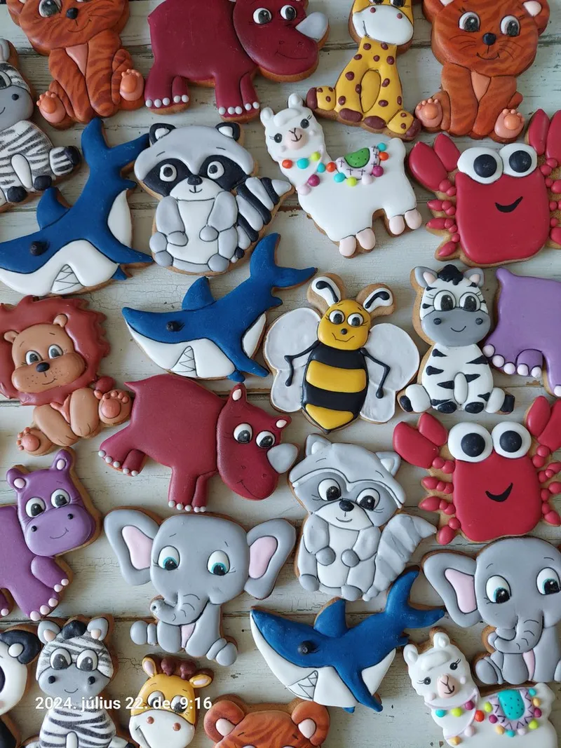 Állatfigurák mézeskalácsból