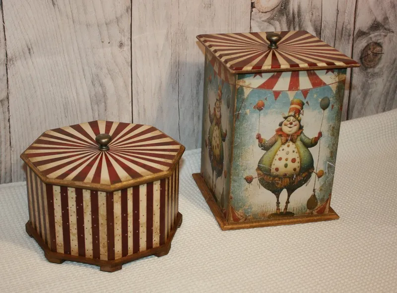 Decoupage díszdobozok