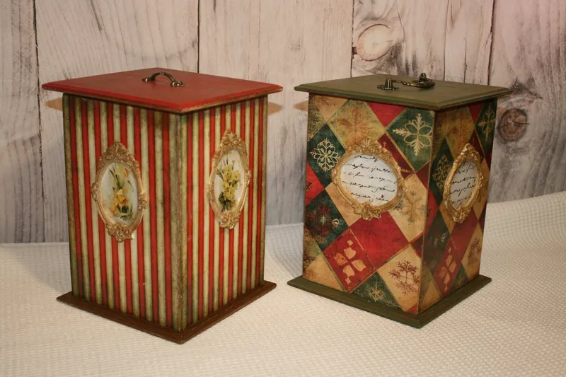 Decoupage díszdobozok