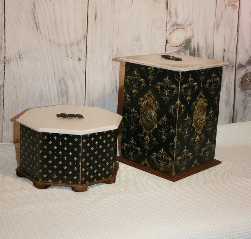 Decoupage díszdobozok