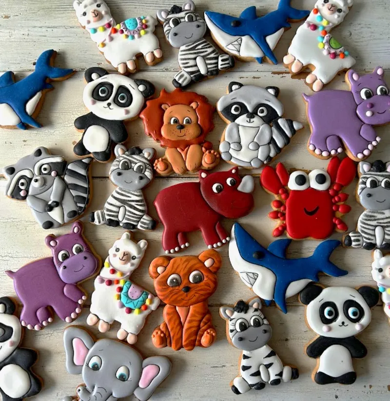 Állatfigurák mézeskalácsból